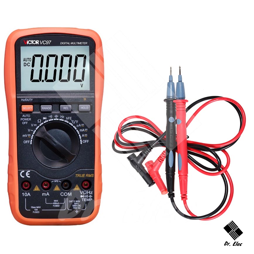 الکترونیک - مولتی متر VC97 اندازه گیری ولتاژ , جریان , مقاومت بصورت اتورِنج