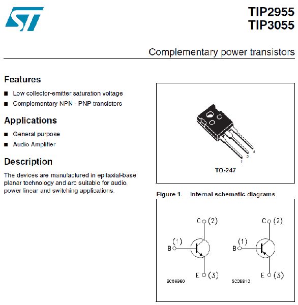 ترانزیستور TIP2955 (اورجینال)