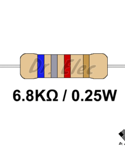 مقاومت 6.8k اهم 0.25 وات