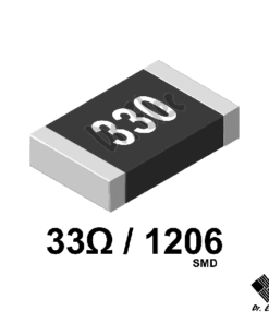 مقاومت 33 اهم SMD پکیج 1206