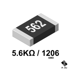 مقاومت 5.6K اهم SMD پکیج 1206